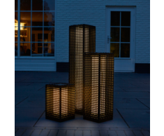Luxform Lampe de sol à LED solaire "Martinique" Noir 69 cm