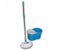 Lifetime Clean Balai Serpillère et Seau Bleu 360°