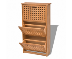 vidaXL Armoire de rangement à chaussure Bois noyer 55 x 20 104 cm