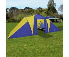 vidaXL Tente de camping imperméable 6 Personnes Bleu marin/Jaune