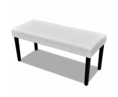 vidaXL Banc en simili cuir de haute qualité Blanc
