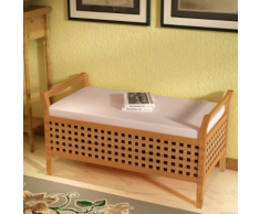 vidaXL Banc de rangement Bois noyer massif 93 x 49 47 cm