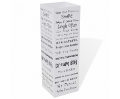 vidaXL Blanc Carré Porte-parapluie Stockage pour cannes bâtons Acier 48,5 cm