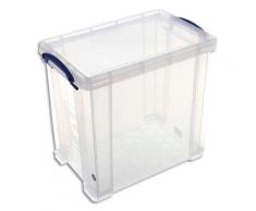 Boîte de rangement avec couvercle - 19 L - L39,5 x H29 x P25,5 cm - transparent