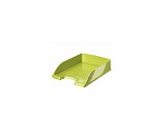 Corbeille à courrier Leitz Wow vert métallisé 35,7x7x25,5 cm