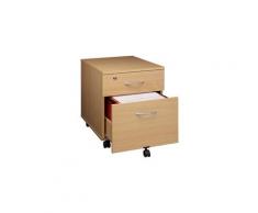 Caisson mobile 2 tiroirs bois hêtre