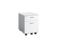 Caisson mobile Practica 2 tiroirs blanc