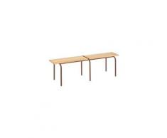 Banc Bench bois 160 cm structure marron