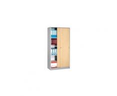 Armoire portes coulissantes 180 x 90 gris hêtre