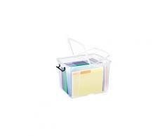 Boîte de rangement plastique 40 L Strata translucide - Lot de 5