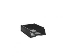 Corbeille à courrier maxi format Jumbo ajourée noire - Lot de 6