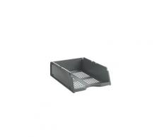 Corbeille à courrier maxi format Jumbo ajourée grise - Lot de 6
