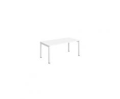 Bureau droit Team line blanc 160 cm piétement blanc