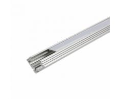 Biard® Profilé Alu LED 100cm Pour Réglette Ruban Transparent ou Dépoli