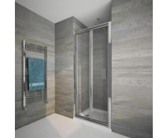 Porte Douche Pliante 76cm Portland Verre Sécurité Transparent Design