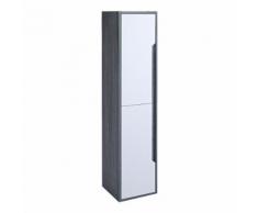 Colonne de Rangement Salle de Bain Murale MDF Gris 150x35cm Newport