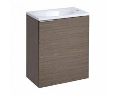 Meuble-Lavabo 50x30x60cm Randwick Marbre MDF Chêne Vasque Lave Mains