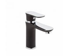 Mitigeur Lavabo Vasque Noir & Chrome Moven Monotrou Laiton Massif