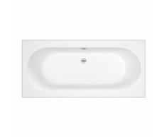 Baignoire Design Rectangulaire Murale Acrylique Blanc Moderne 70x170cm