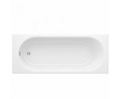 Baignoire Rectangulaire Moderne Murale Design Acrylique Blanc 75x170cm