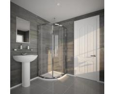 Cabine de Douche Accès d'Angle 80x195cm Portland Verre Sécurité Design