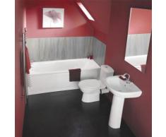 Ensemble Salle de Bain Baignoire Lavabo et Toilette WC Design Moderne