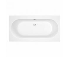 Grande Baignoire Rectangulaire Acrylique Blanc Design Moderne 75x170cm