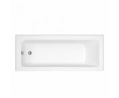 Grande Baignoire Rectangulaire Acrylique Blanc Design Moderne 80x180cm