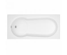 Baignoire Rectangulaire Murale Acrylique Blanc Design Moderne 80x170cm