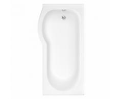 Baignoire d'Angle Asymétrique Gauche Acrylique Blanc Moderne 85x167.5