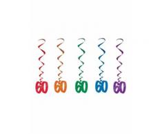 5 Suspensions spirales 60 ans Taille Unique