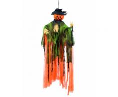 Décoration à suspendre citrouille épouvantail 1 m Halloween Taille Unique