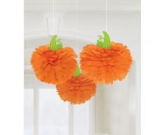3 Suspensions Citrouilles en papier Papier 40.6 cm Taille Unique