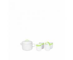 Set théière, 4 tasses et filtre à thé - Cookut - Vert