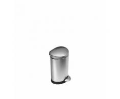 Poubelle demi-lune à pédale 6 L - Simplehuman - Gris