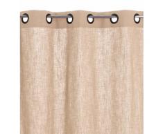 Rideau oeillets prêt à poser aspect lin - Absolument Maison - Beige