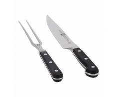 Set d'un couteau de cuisine 20 cm et d'un pique 2 branches Jeu Pro - Zwilling - Noir