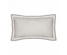 Coussin décoratif uni percale de coton 94 fils/cm² Beige Descamps