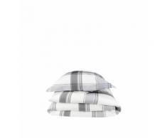 Parure de lit housse de couette et une taie d'oreiller Laquis 100% coton percale 80 fils/cm² - Absolument Maison - Noir