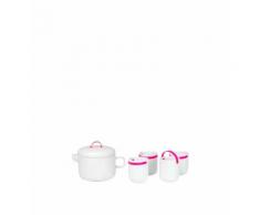 Set théière, 4 tasses et filtre à thé - Cookut - Rose