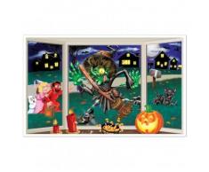Décoration murale sorcière écrasée Halloween Taille Unique