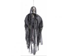 Décoration squelette parlant et lumineux 153 cm Halloween Taille Unique
