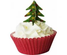 12 Décorations 3D pour gâteaux sapin de Noël Taille Unique