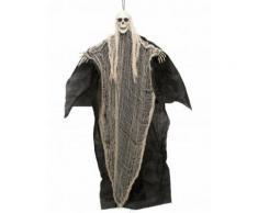 Décoration faucheuse noire et blanche à suspendre Halloween 110 cm Taille Unique