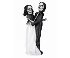 Décoration couple de mariés squelette 40 cm Halloween Taille Unique