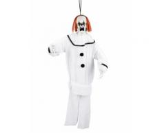 Décoration à suspendre clown blanc 90 cm Halloween Taille Unique