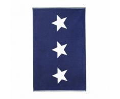 Tapis de bain 60x90 cm 100% coton 700 g/m2 STARS Bleu Marine