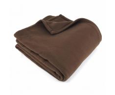 Couverture polaire 240x260 cm 100% Polyester 350 g/m2 TEDDY Marron Chocolat