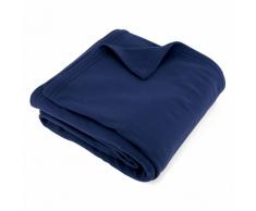 Couverture polaire 220x240 cm 100% Polyester 350 g/m2 TEDDY Bleu Marine