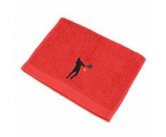 Serviette invite 33x50 cm 100% coton 550 g/m2 PURE TENNIS Rouge